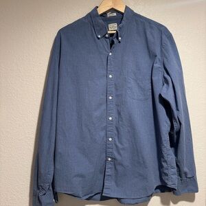 J Crew Men's Blue Button-Down Shirt